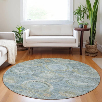 Savarna Blue Washable Indoor - Outdoor Rug - LOOMLAN - LOOMLAN Rugs - Outdoor Rugs