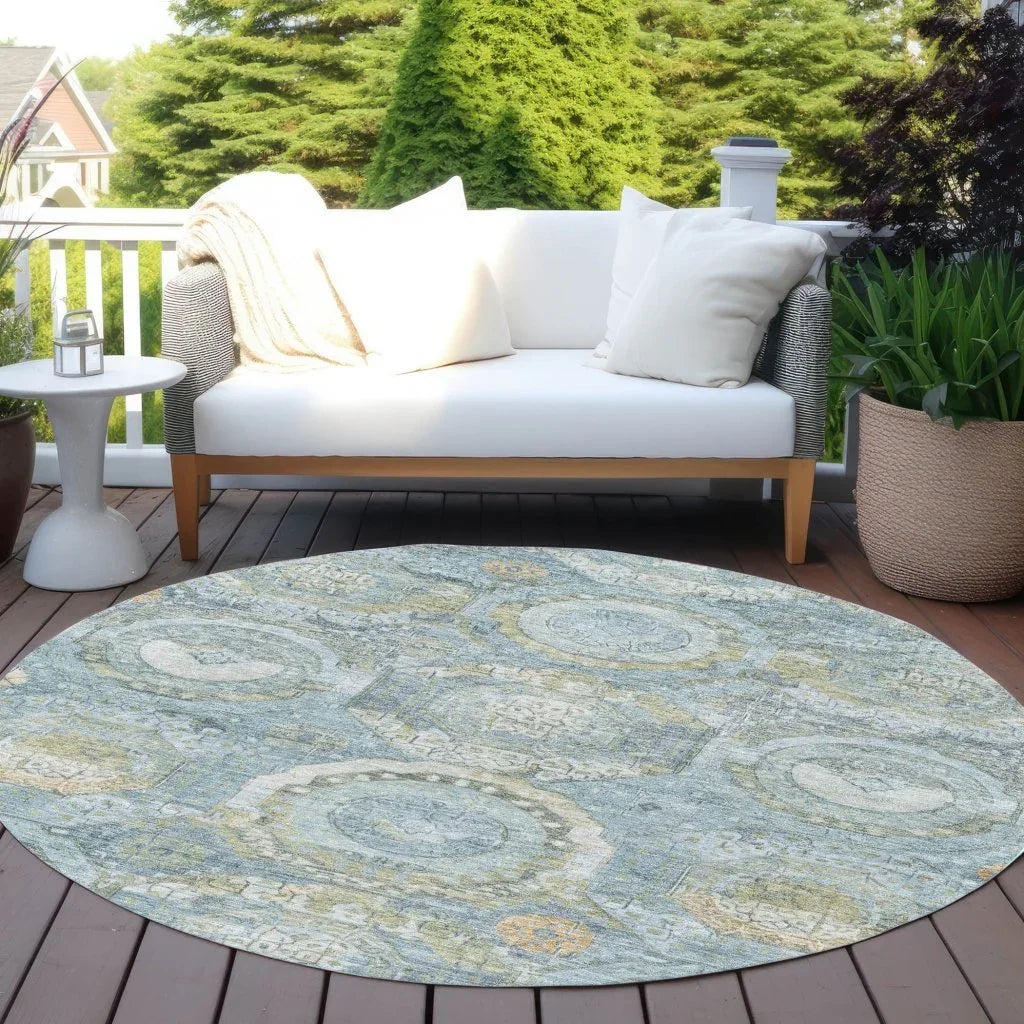 Savarna Blue Washable Indoor - Outdoor Rug - LOOMLAN - LOOMLAN Rugs - Outdoor Rugs