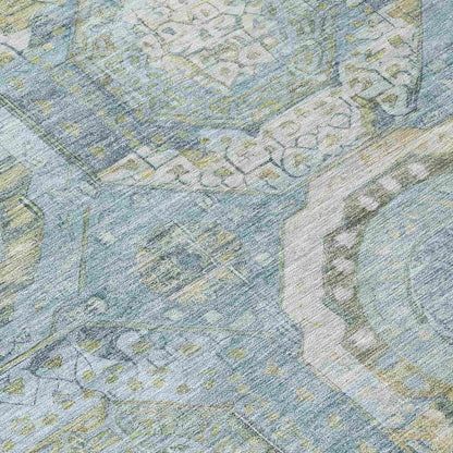 Savarna Blue Washable Indoor - Outdoor Rug - LOOMLAN - LOOMLAN Rugs - Outdoor Rugs