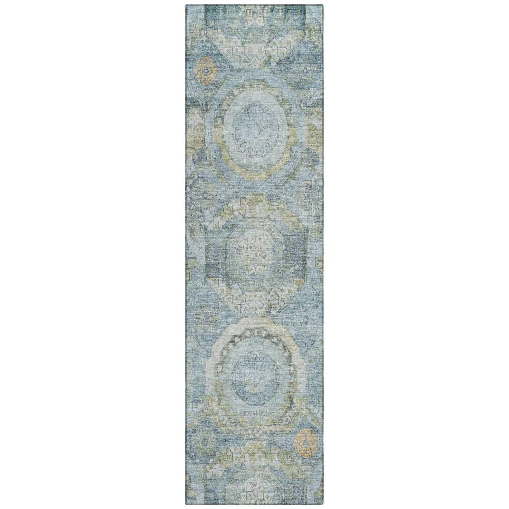 Savarna Blue Washable Indoor - Outdoor Rug - LOOMLAN - LOOMLAN Rugs - Outdoor Rugs