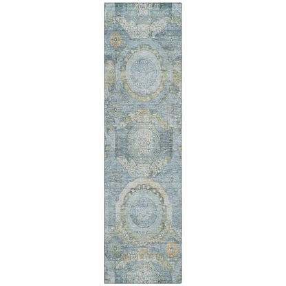 Savarna Blue Washable Indoor - Outdoor Rug - LOOMLAN - LOOMLAN Rugs - Outdoor Rugs