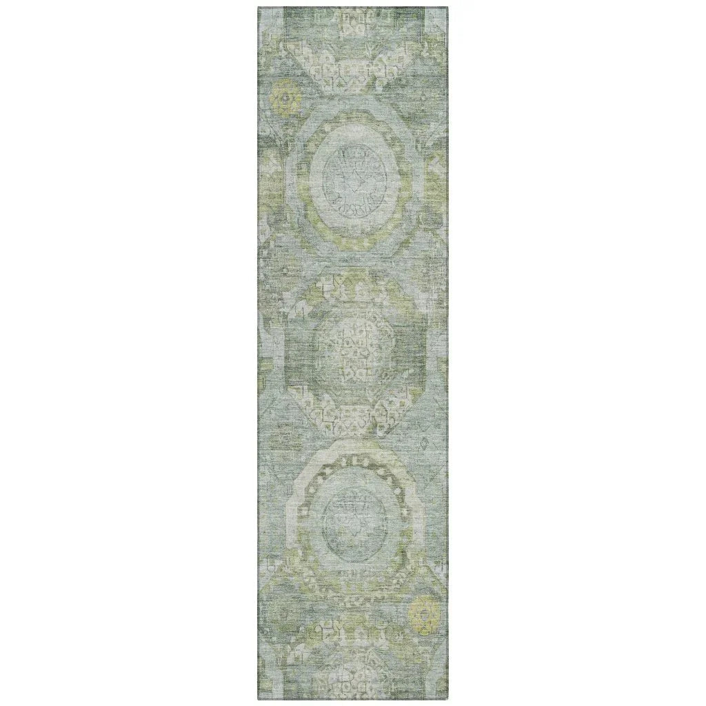 Savarna Green Washable Indoor - Outdoor Rug - LOOMLAN - LOOMLAN Rugs - Outdoor Rugs