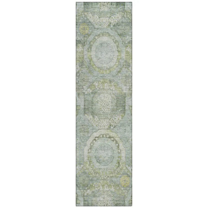 Savarna Green Washable Indoor - Outdoor Rug - LOOMLAN - LOOMLAN Rugs - Outdoor Rugs