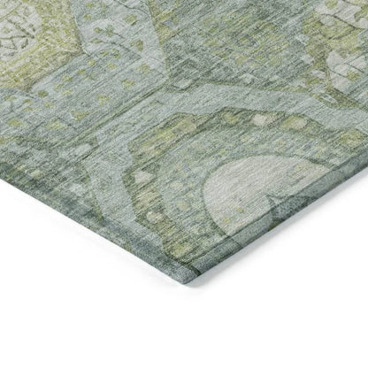 Savarna Green Washable Indoor - Outdoor Rug - LOOMLAN - LOOMLAN Rugs - Outdoor Rugs
