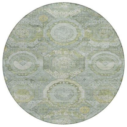 Savarna Green Washable Indoor - Outdoor Rug - LOOMLAN - LOOMLAN Rugs - Outdoor Rugs