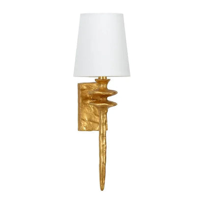 Saxon Aluminum Crafted Wall Sconce - Gold - LOOMLAN - Wildwood - Wall Sconces