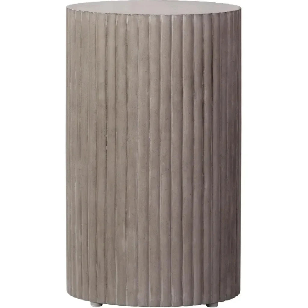Scallop Accent Table Tall - Grey Outdoor End Table - LOOMLAN - Seasonal Living - Outdoor Side Tables