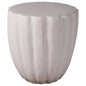 Scallop Ceramic Patio Armless Stool-Garden Stools-Seasonal Living-LOOMLAN