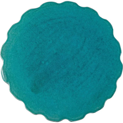 Scallop Stool - Aquamarine Outdoor Stool - LOOMLAN - Seasonal Living - Outdoor Side Tables