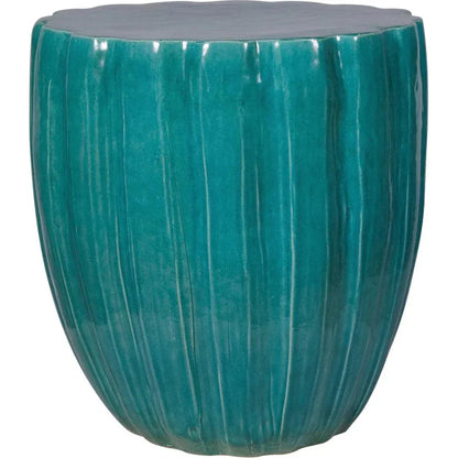 Scallop Stool - Aquamarine Outdoor Stool - LOOMLAN - Seasonal Living - Outdoor Side Tables
