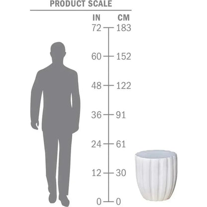 Scallop Stool - Navy Blue Outdoor Stool - LOOMLAN - Seasonal Living - Outdoor Side Tables