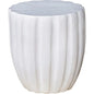 Scallop Stool - Snow White Outdoor Stool - LOOMLAN - Seasonal Living - Outdoor Side Tables