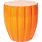 Scallop Stool - Tuscan Orange Outdoor Stool - LOOMLAN - Seasonal Living - Outdoor Side Tables