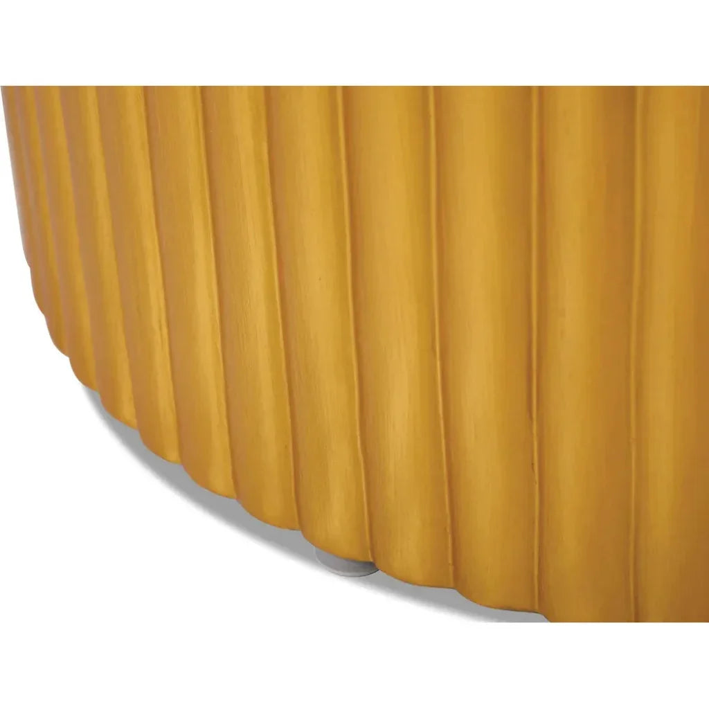 Scallop Zanzibar Gold Outdoor Coffee Table-Outdoor Coffee Tables-Seasonal Living-LOOMLAN