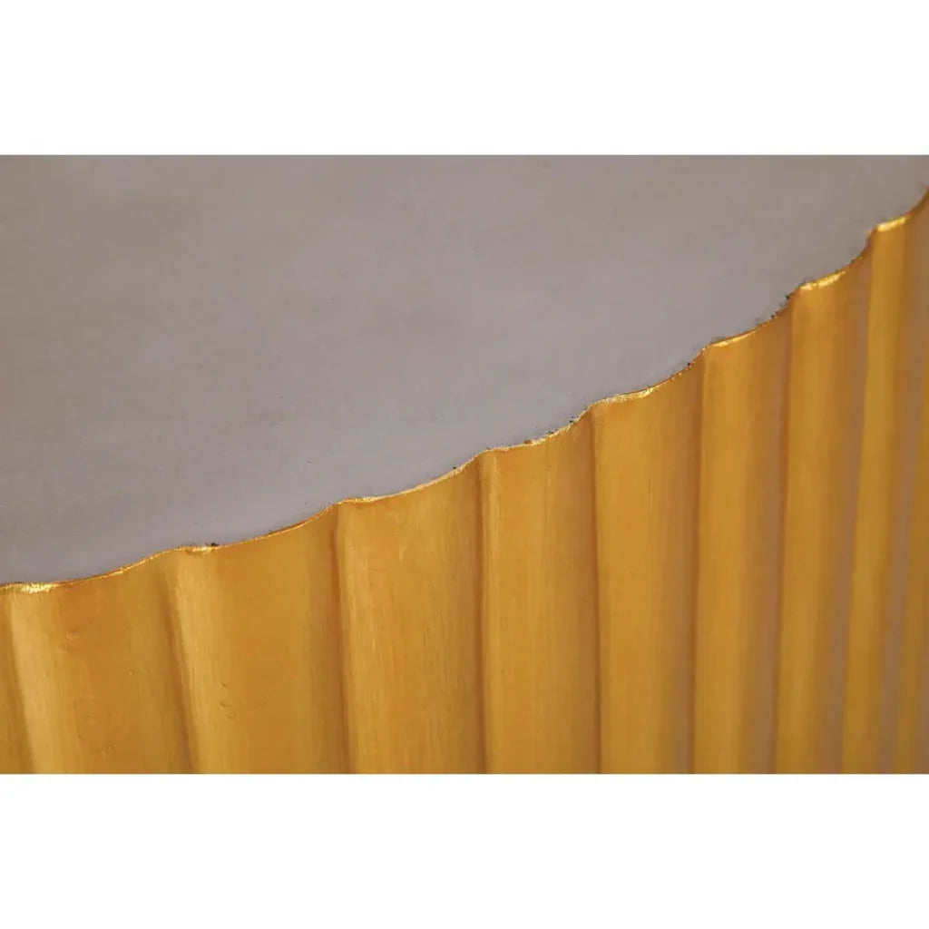 Scallop Zanzibar Gold Outdoor Coffee Table-Outdoor Coffee Tables-Seasonal Living-LOOMLAN