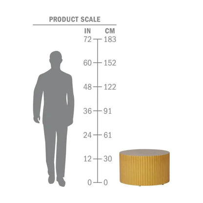 Scallop Zanzibar Gold Outdoor Coffee Table-Outdoor Coffee Tables-Seasonal Living-LOOMLAN