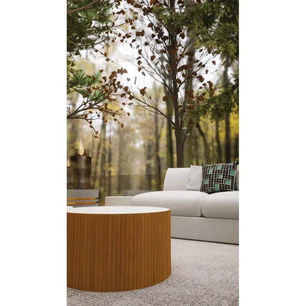 Scallop Zanzibar White Outdoor Coffee Table-Outdoor Coffee Tables-Seasonal Living-LOOMLAN