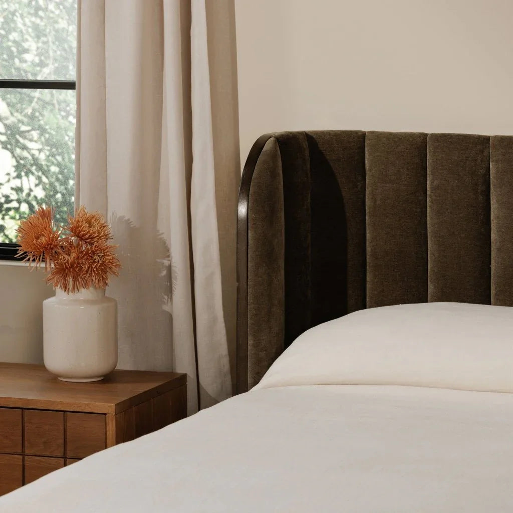 Scarlette Sleigh Design Queen Bed - LOOMLAN - Moe's Home - Beds