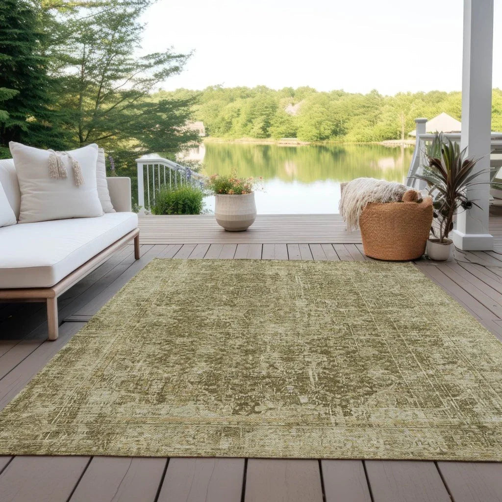 Scarlune Brown Washable Indoor - Outdoor Rug - LOOMLAN - LOOMLAN Rugs - Outdoor Rugs