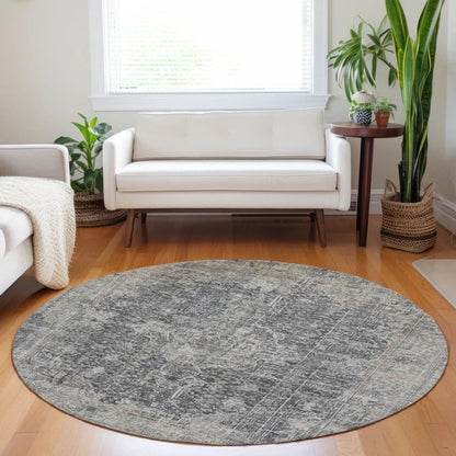 Scarlune Gray Washable Indoor - Outdoor Rug - LOOMLAN - LOOMLAN Rugs - Outdoor Rugs