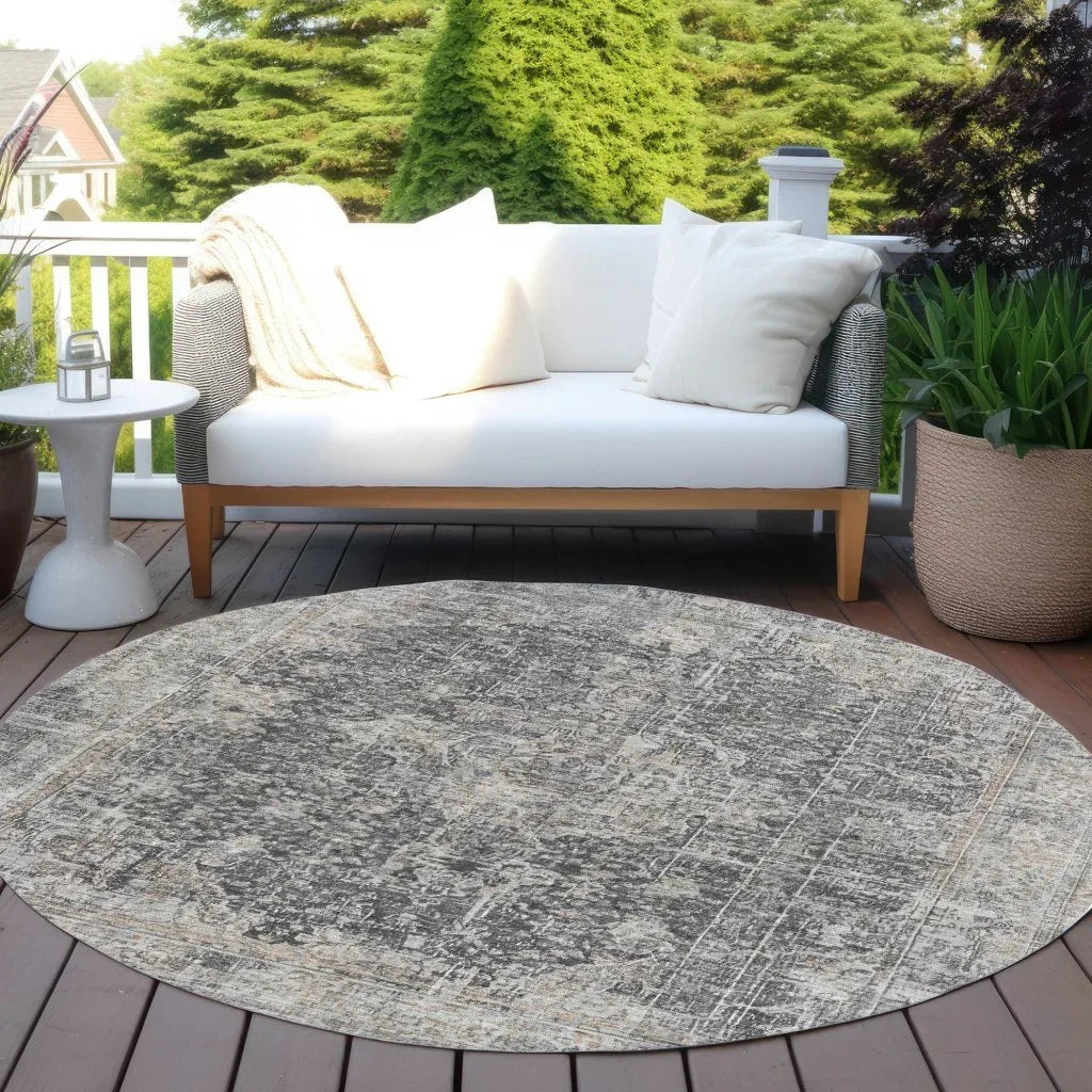 Scarlune Gray Washable Indoor - Outdoor Rug - LOOMLAN - LOOMLAN Rugs - Outdoor Rugs