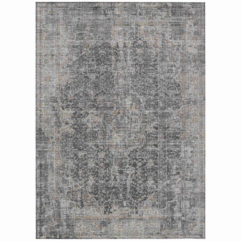 Scarlune Gray Washable Indoor - Outdoor Rug - LOOMLAN - LOOMLAN Rugs - Outdoor Rugs