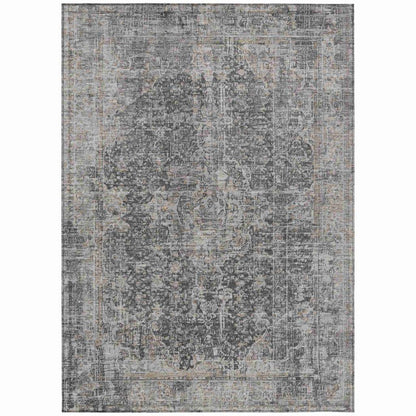 Scarlune Gray Washable Indoor - Outdoor Rug - LOOMLAN - LOOMLAN Rugs - Outdoor Rugs
