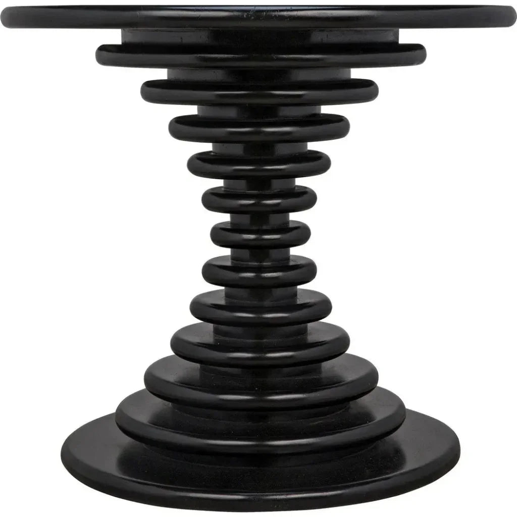 Scheiben Wood Black Round Side Table - LOOMLAN - Noir - Side Tables