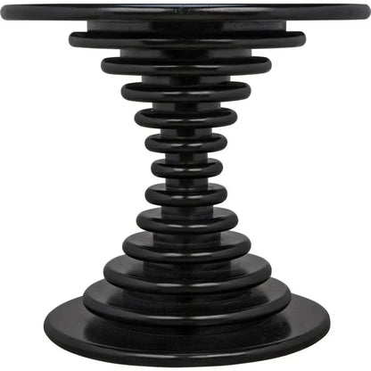 Scheiben Wood Black Round Side Table - LOOMLAN - Noir - Side Tables