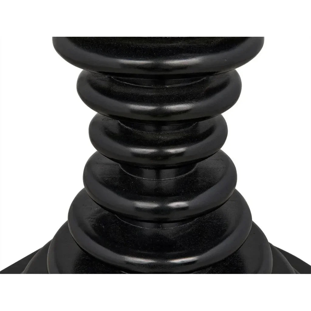 Scheiben Wood Black Round Side Table - LOOMLAN - Noir - Side Tables