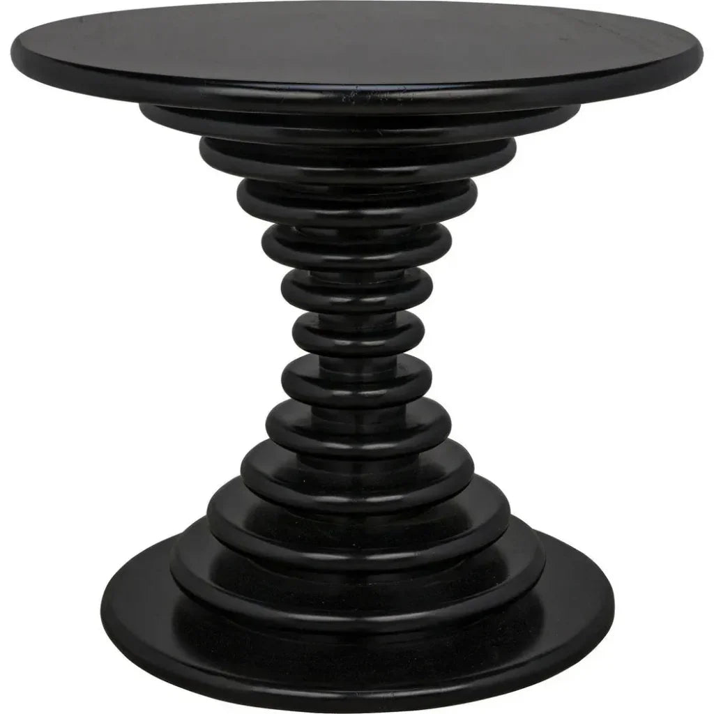 Scheiben Wood Black Round Side Table - LOOMLAN - Noir - Side Tables