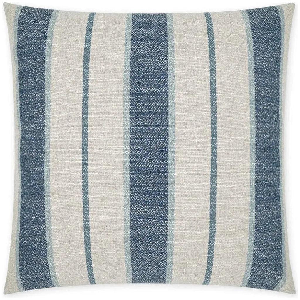 Sconset Ocean Stripes Blue Large Throw Pillow Insert - LOOMLAN - D.V. Kap - Throw Pillows