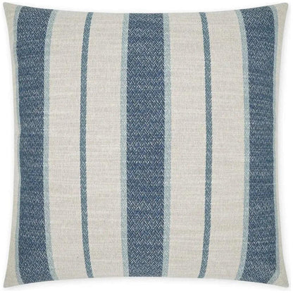 Sconset Ocean Stripes Blue Large Throw Pillow Insert - LOOMLAN - D.V. Kap - Throw Pillows