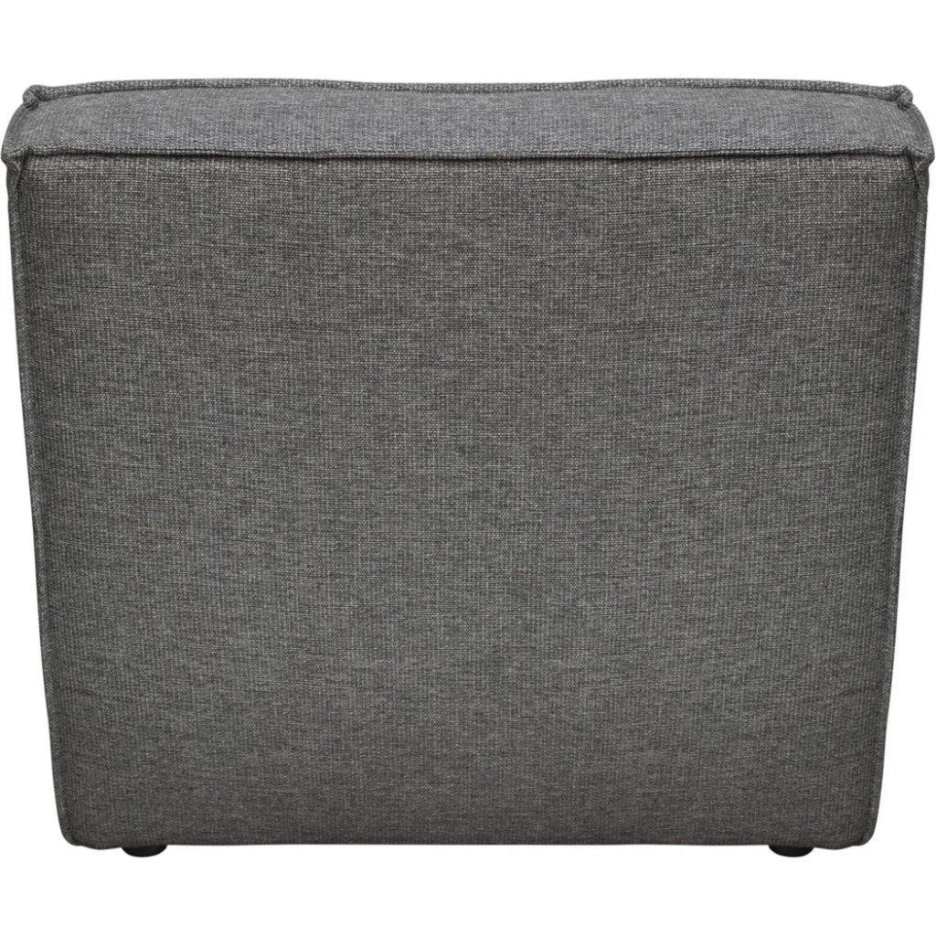 Scooped Seat Armless Chair in Grey Fabric-Modular Components-Diamond Sofa-LOOMLAN