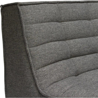 Scooped Seat Armless Chair in Grey Fabric-Modular Components-Diamond Sofa-LOOMLAN