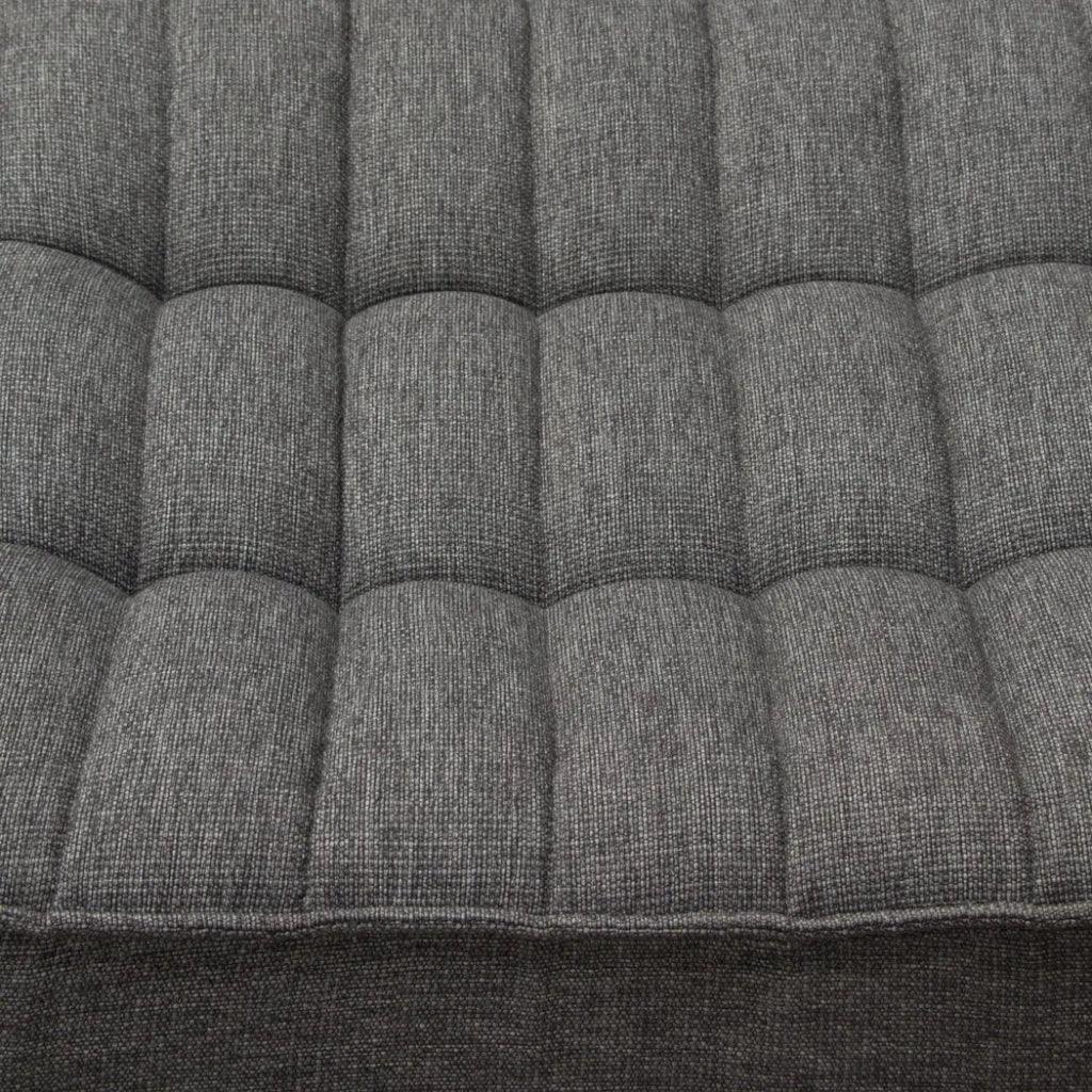 Scooped Seat Ottoman Grey Fabric-Modular Components-Diamond Sofa-LOOMLAN
