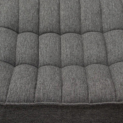 Scooped Seat Ottoman Grey Fabric-Modular Components-Diamond Sofa-LOOMLAN