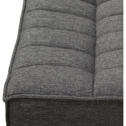 Scooped Seat Ottoman Grey Fabric-Modular Components-Diamond Sofa-LOOMLAN