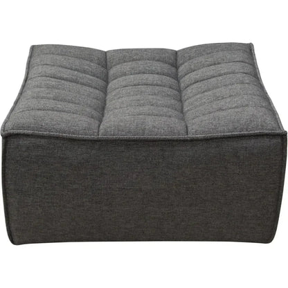 Scooped Seat Ottoman Grey Fabric-Modular Components-Diamond Sofa-LOOMLAN