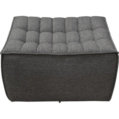Scooped Seat Ottoman Grey Fabric-Modular Components-Diamond Sofa-LOOMLAN