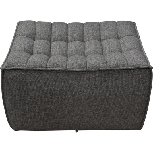 Scooped Seat Ottoman Grey Fabric-Modular Components-Diamond Sofa-LOOMLAN