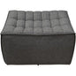Scooped Seat Ottoman Grey Fabric-Modular Components-Diamond Sofa-LOOMLAN