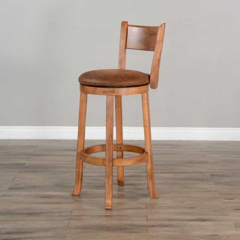 Scottsdale Leather Swivel Barstool 2PC