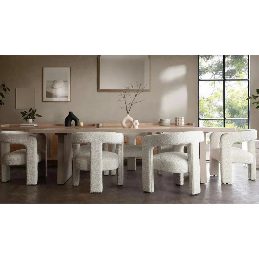 Scout Accent Chair in Ivory Boucle Fabric - LOOMLAN - Diamond Sofa - Accent Chairs