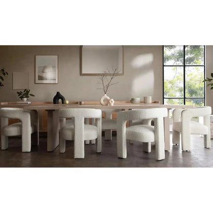 Scout Accent Chair in Ivory Boucle Fabric - LOOMLAN - Diamond Sofa - Accent Chairs