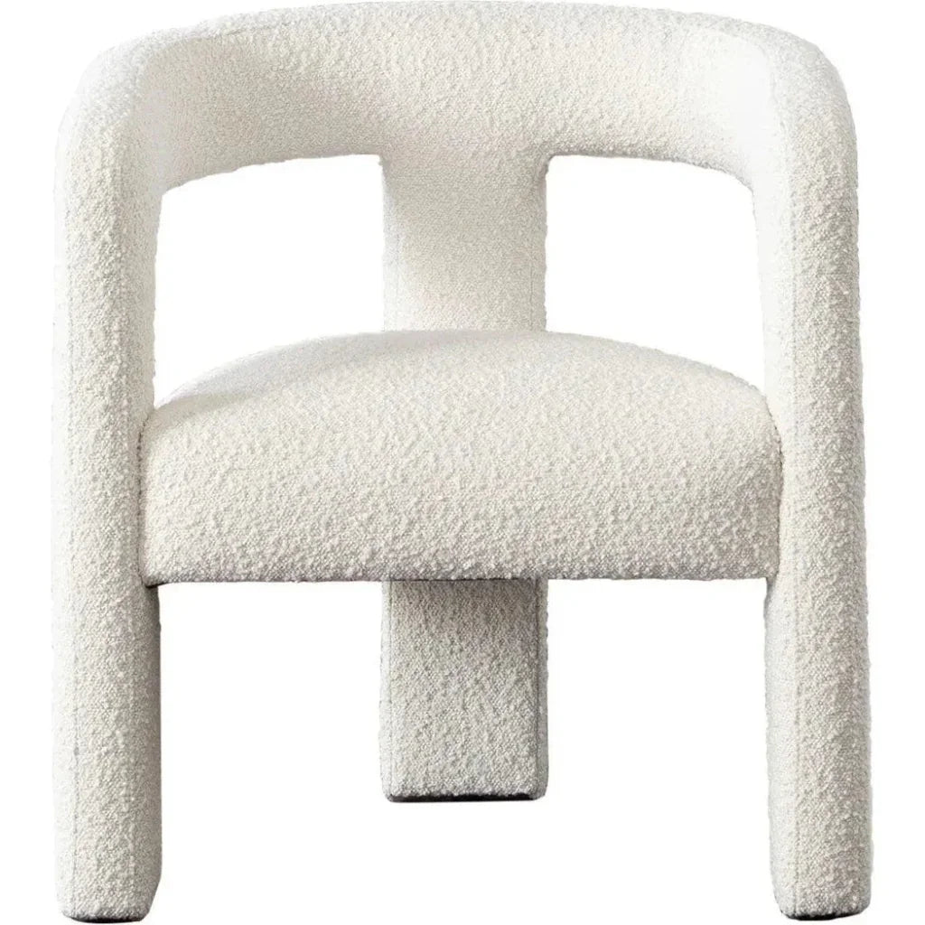 Scout Accent Chair in Ivory Boucle Fabric - LOOMLAN - Diamond Sofa - Accent Chairs