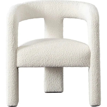 Scout Accent Chair in Ivory Boucle Fabric - LOOMLAN - Diamond Sofa - Accent Chairs