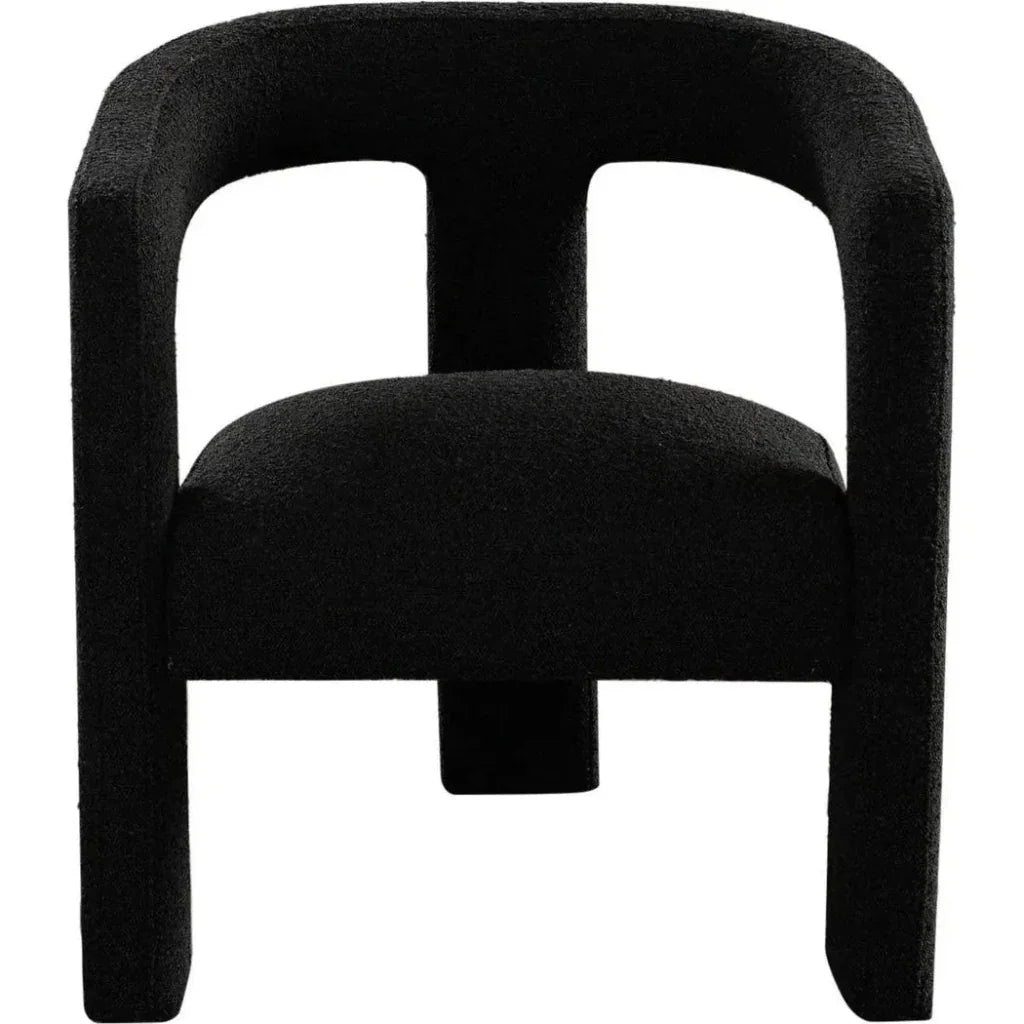 Scout Black Boucle Dining/Accent Arm Chair - LOOMLAN - Diamond Sofa - Accent Chairs