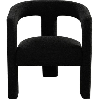 Scout Black Boucle Dining/Accent Arm Chair - LOOMLAN - Diamond Sofa - Accent Chairs