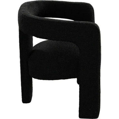 Scout Black Boucle Dining/Accent Arm Chair - LOOMLAN - Diamond Sofa - Accent Chairs